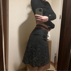Vintage polka dot midi skirt